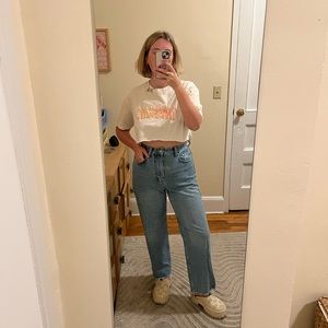 High rise baggy jean